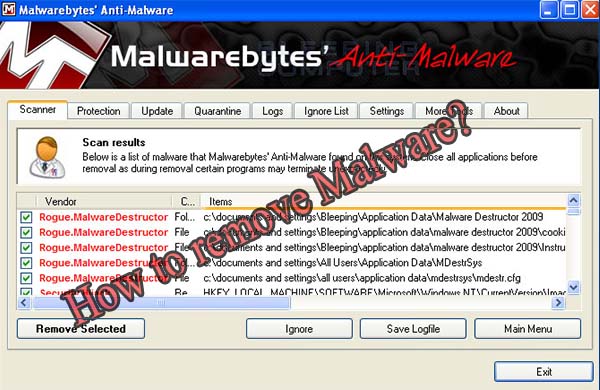How to remove Malware